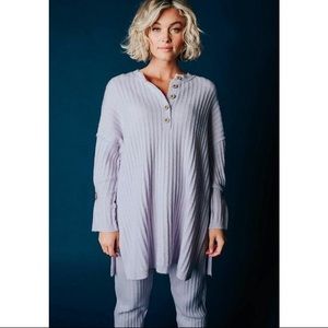 NWT Free People Around the Clock Ribbed Pullover